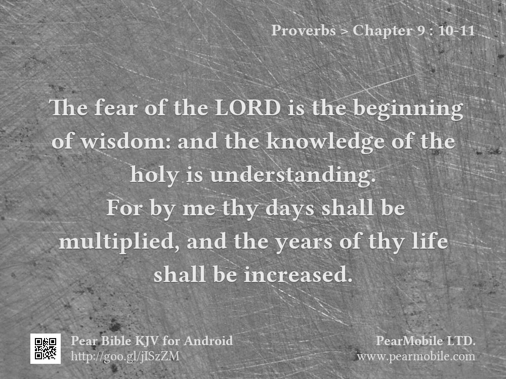Proverbs, Chapter 9:10-11